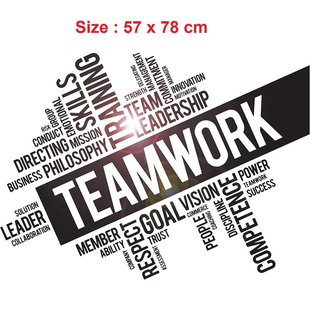 Decal Dán Tường Tiếng Anh "TEAMWORK" mẫu 4 - Decal Trang Trí Văn Phòng Cao Cấp AmyShop