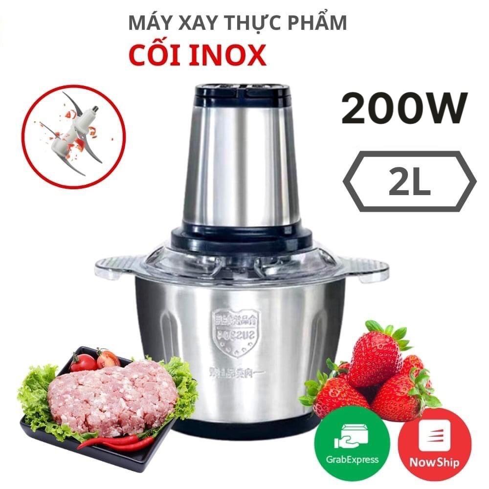 MÁY XAY THỊT CỐI INOX 4 LƯỠI , 2L