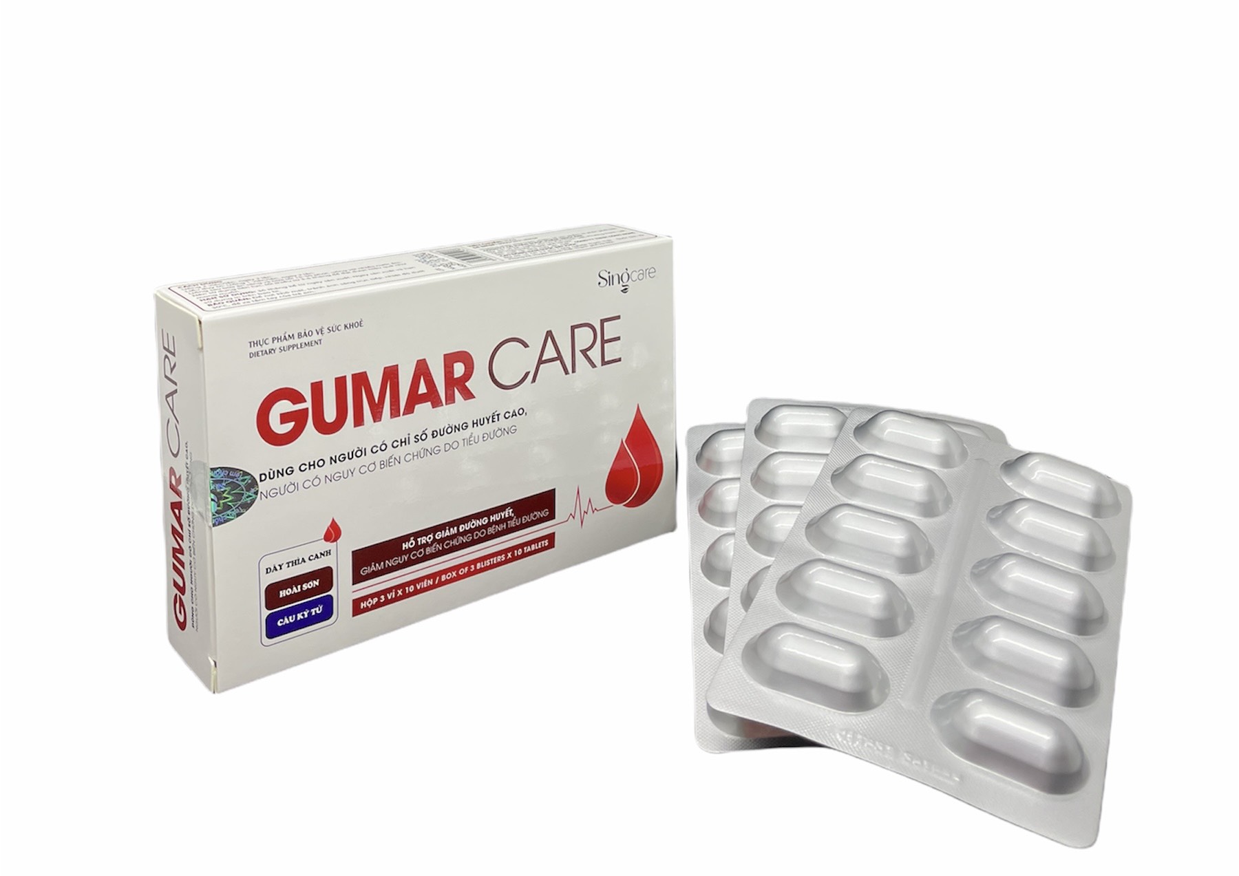Thực phẩm bảo vệ sức khoẻ Gumar Care - Hỗ trợ giảm đường huyết, giảm nguy cơ biến chứng do bệnh tiểu đường