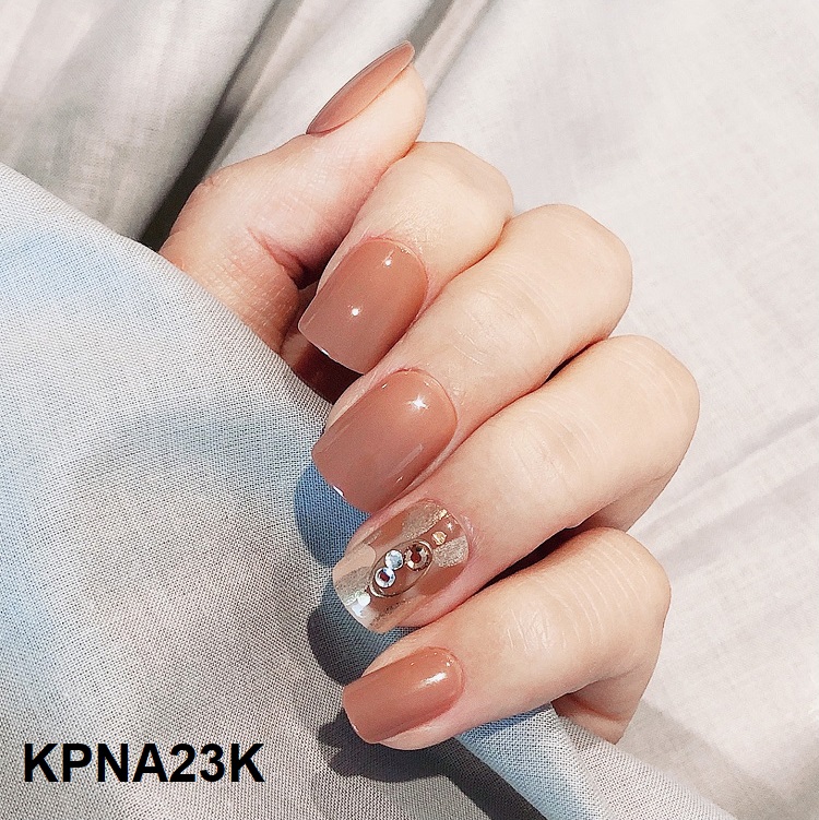 Bộ 30 Móng Tay Gel Tự Dán Press &amp; Go Kiss New York Nail Box - Golden Brooch (KPNA23KA)