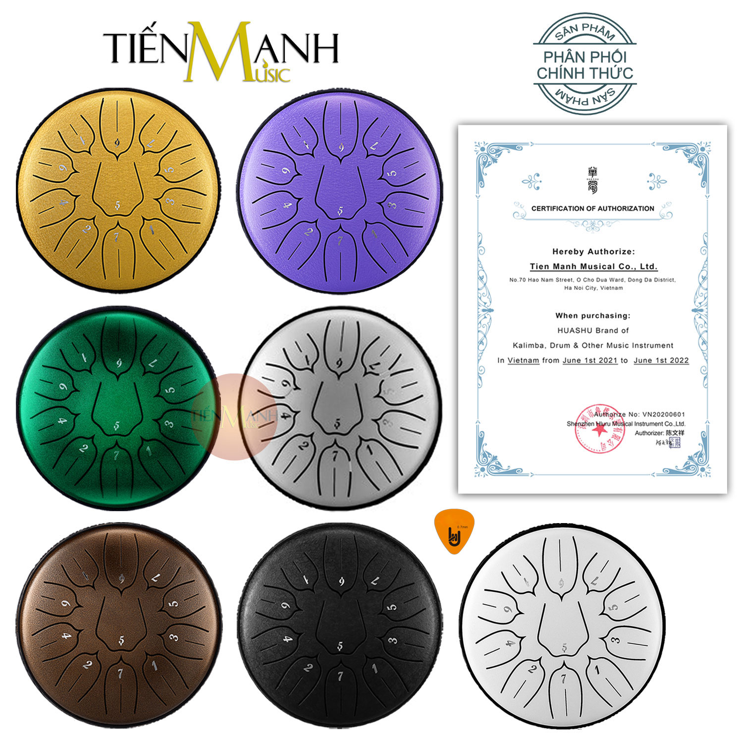 Trống Tank Huashu 11 Tone Mini THL11 Hàng Chính Hãng - Kèm Móng Gẩy DreamMaker