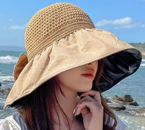 Mũ rộng vành chống nắng phủ chống tia UV cao cấp, nón đi nắng đi biển rộng vành mẫu mới