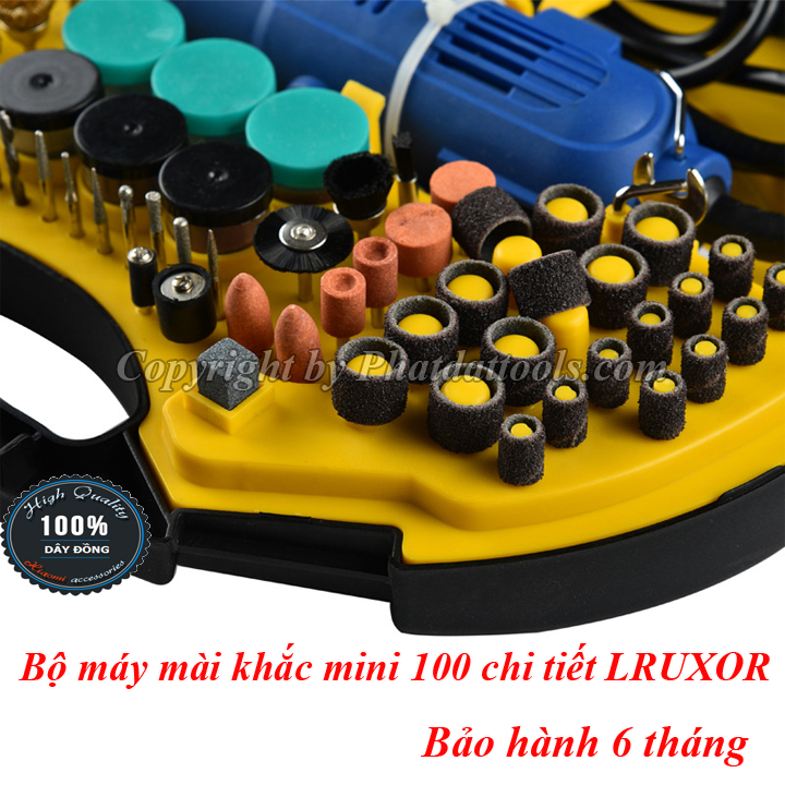 Bộ máy mài khắc mini đa năng gia đình 100 món LRUXOR - Bảo hành 6 tháng
