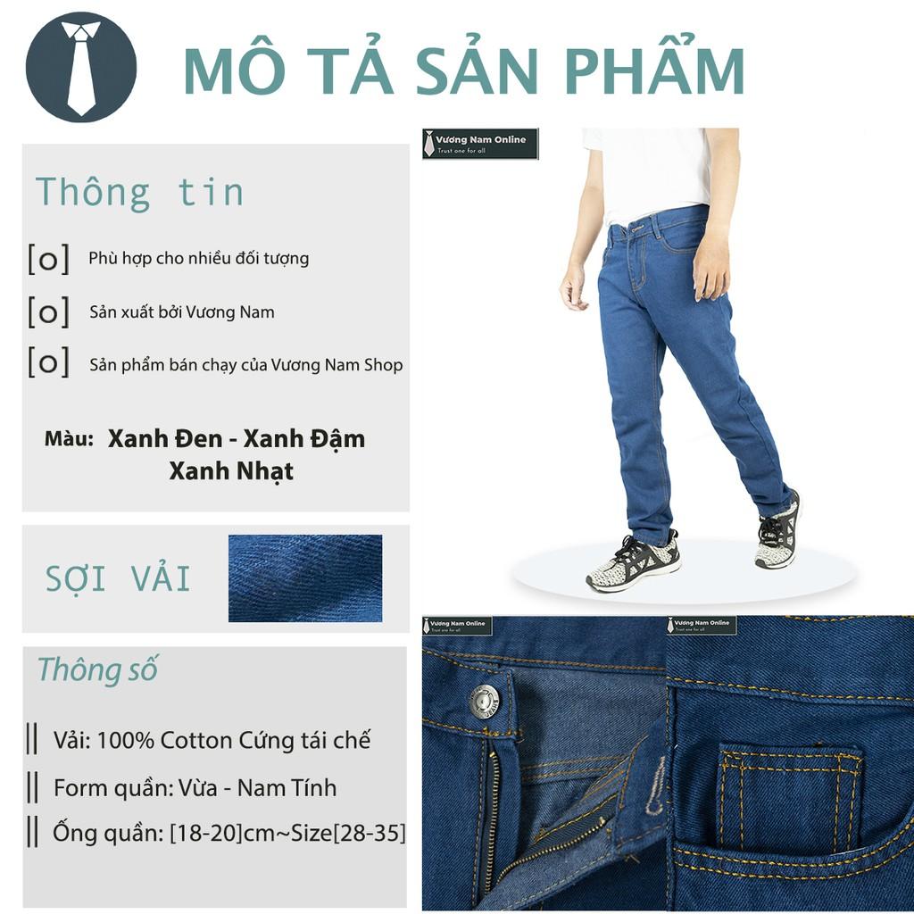 Quần jean nam ống suông trung niên chất bò trơn đẹp big size