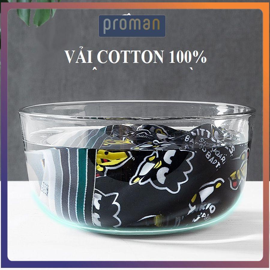 Quần lót nam in hình doremon, Quần sịp nam đùi sịp hình Cotton hoạt hình co dãn 4 chiều SIH02 - PROMAN