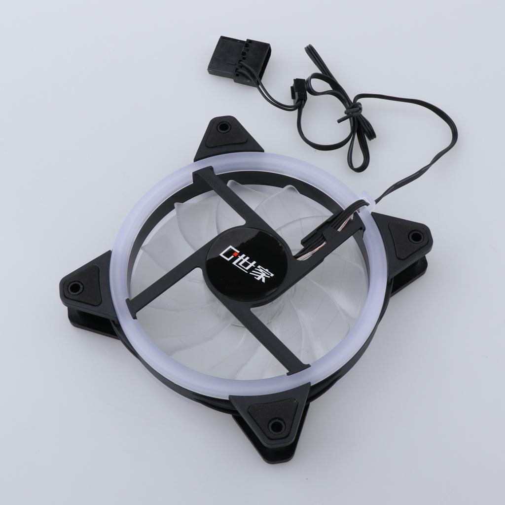 5-Piece LED Computer Case Cooling Fan 120mm 4-Pin 3-Pin 1100RPM 12V