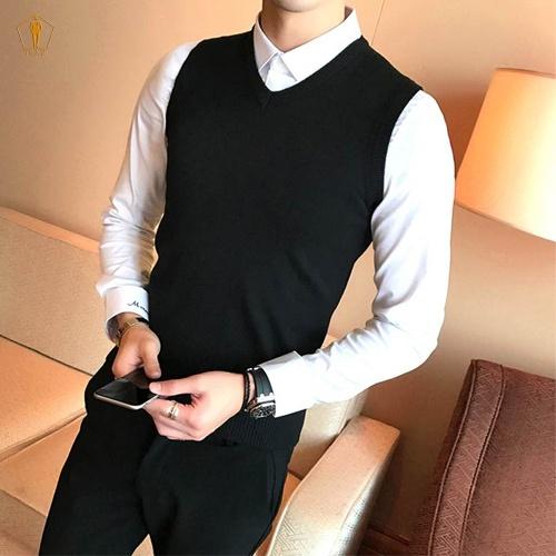 Áo gile len nam nư TRAZ ghile len cao cấp form rộng.