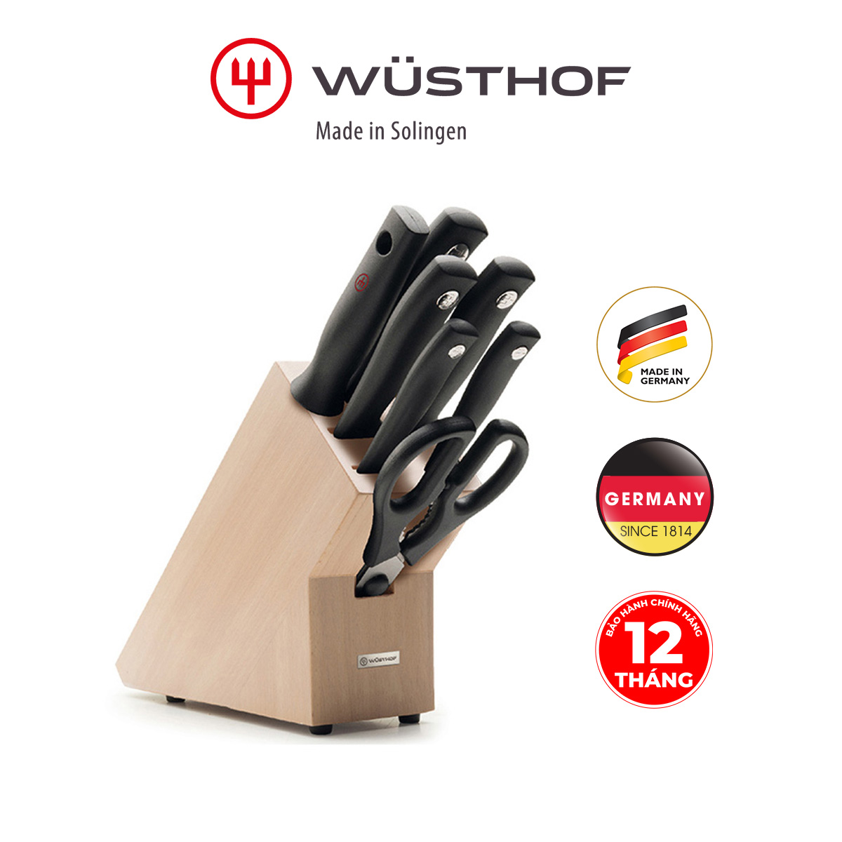 Bộ dao 7 món Wusthof Silverpoint, hàng chính hãng