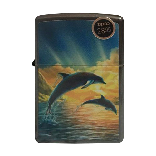 Bật Lửa Zippo 28378 Dolphins In Sunset