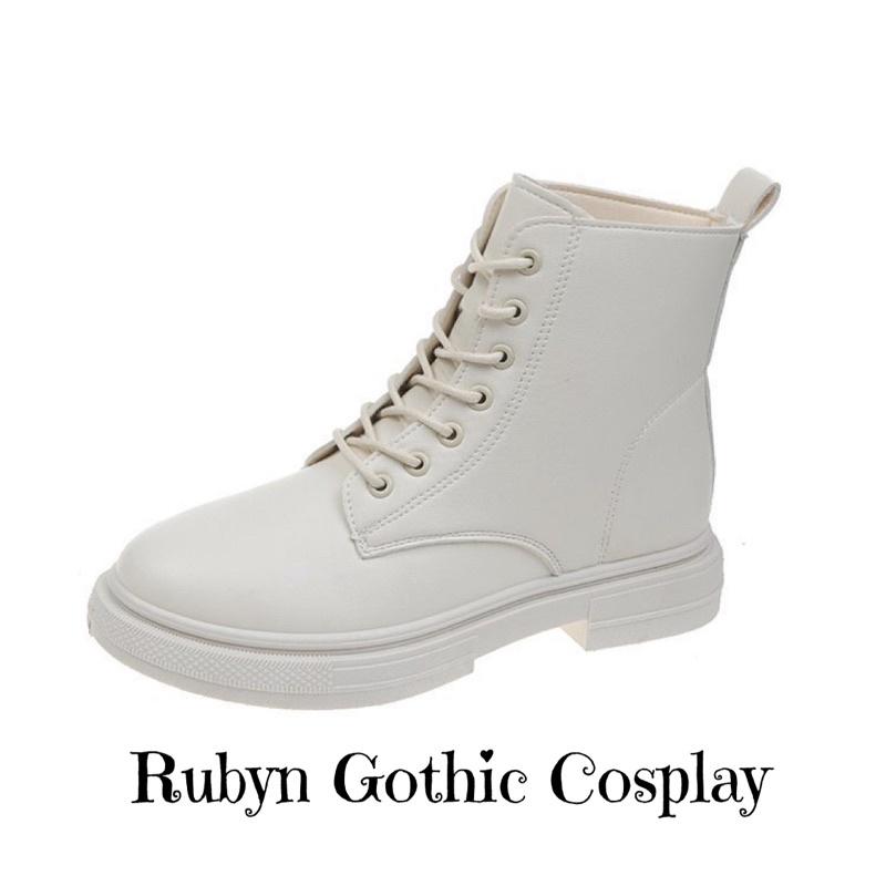 Giày boots trắng đơn giản ( Size 35 - 40 ), G63