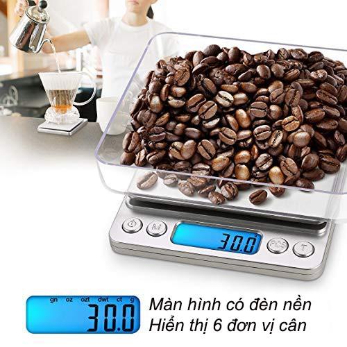 Cân Điện Tử Mini Có Thể Sạc Được Loại 3KG/0.1G, Loại 1KG/0.1G ,Loại 500G/0.01G (cân tiểu li)