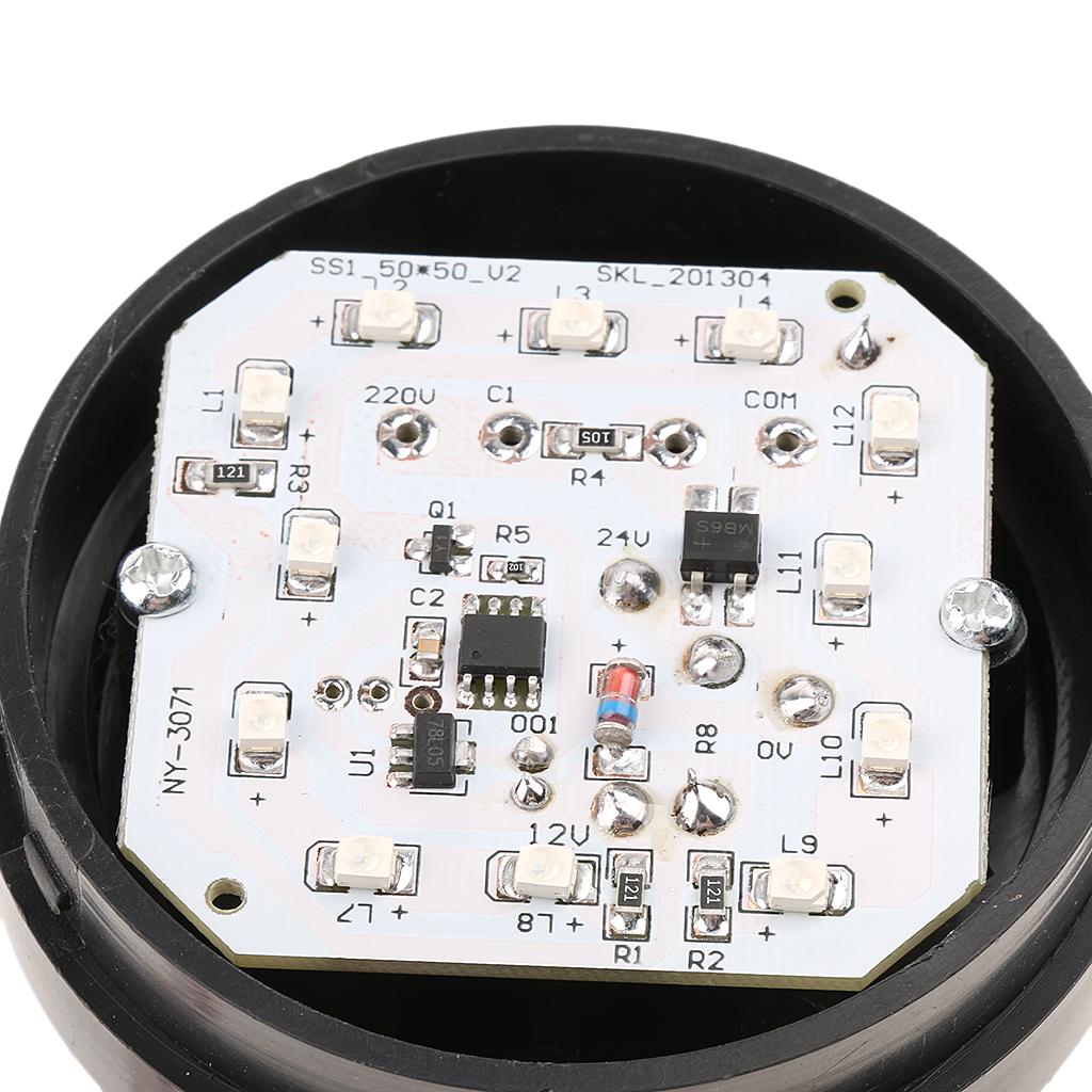 Tròn Thận Trọng Cảnh Báo Đèn Giao Thông Báo Thức Đèn LED Xanh