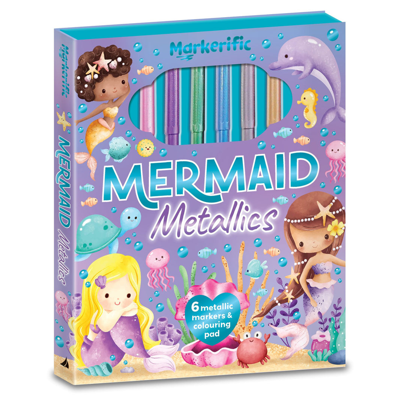 Sách Markerific - Activity Folder - Mermaid Metallics