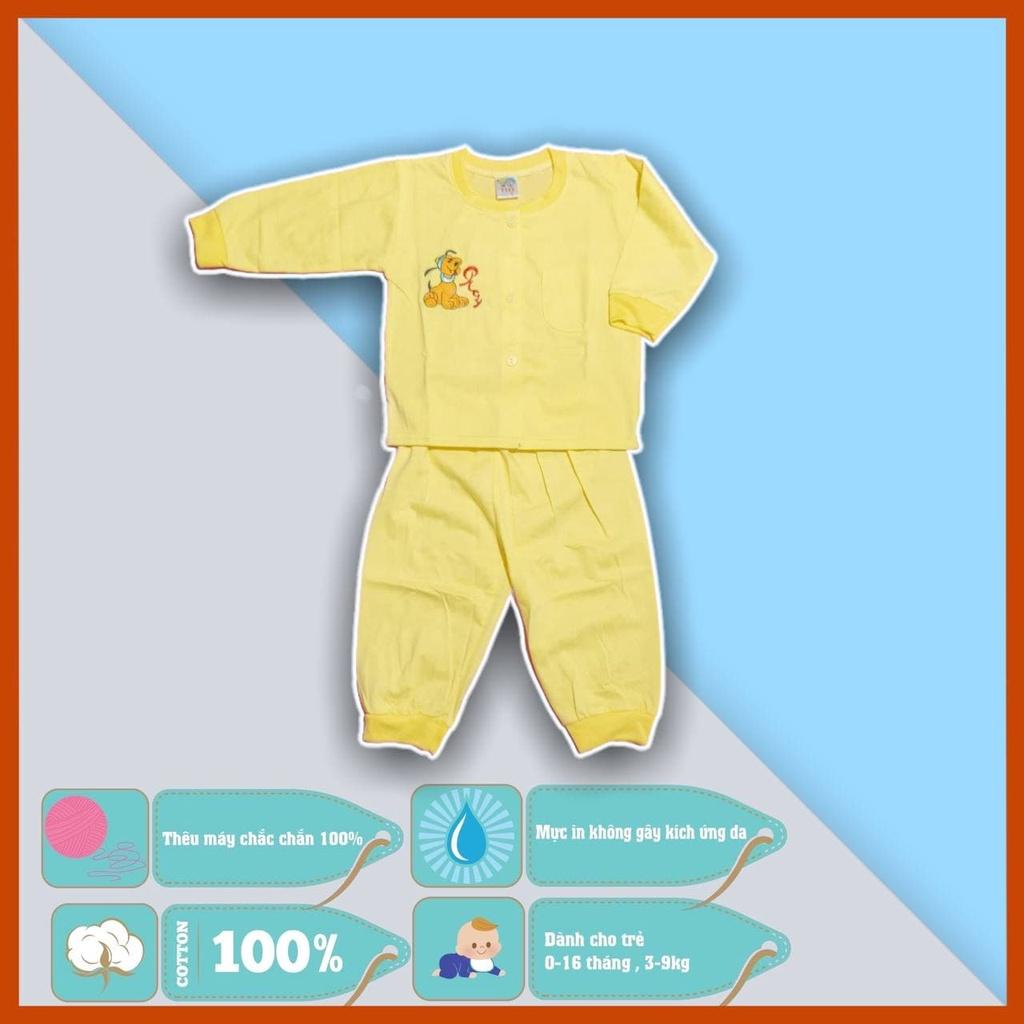 Set áo quần trẻ em sơ sinh thêu hình chó con - 6 màu - dành cho trẻ 3 - 9kg - cotton 100%