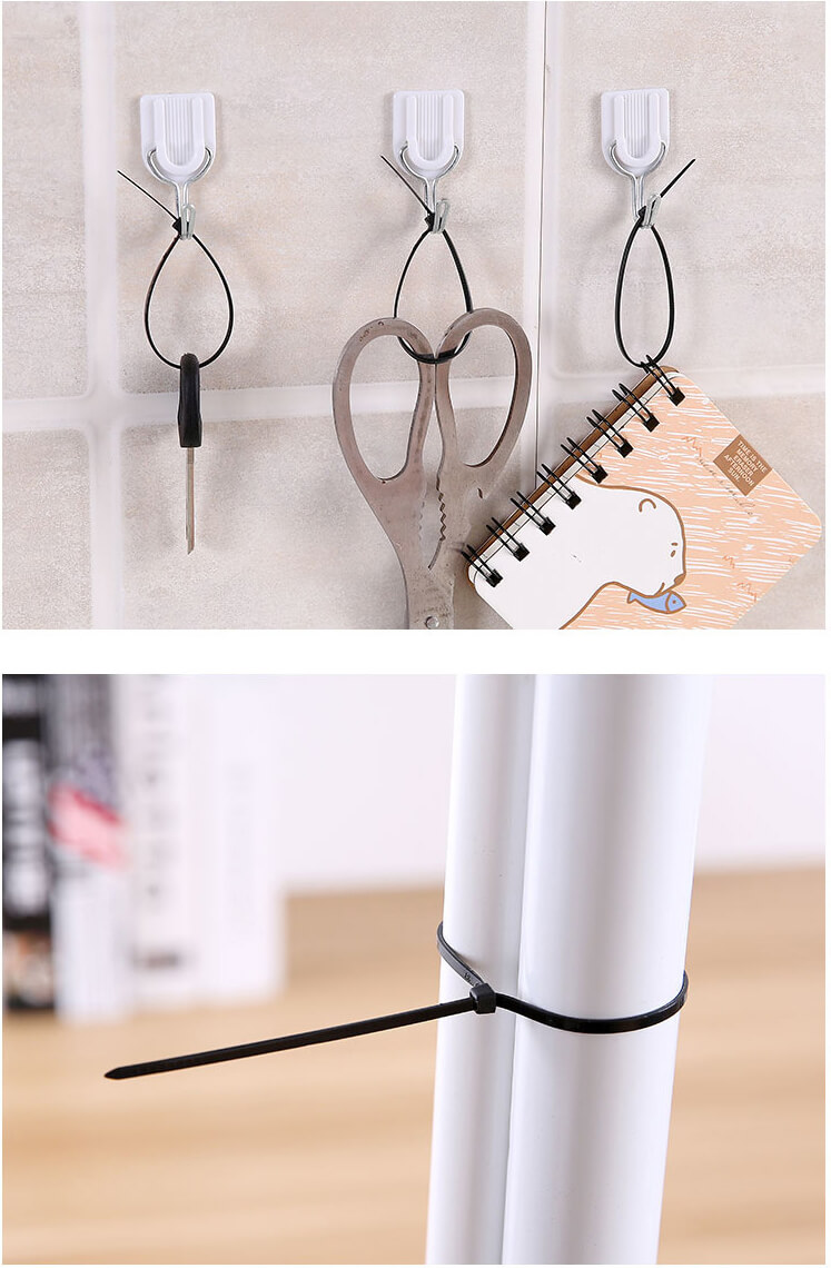 Túi 100 Dây Thít Nhựa Dây Rút Lạt Nhựa Buộc Treo Đánh Dấu Cố Định Vật Dụng 3x150 4x250 Tiện Lợi