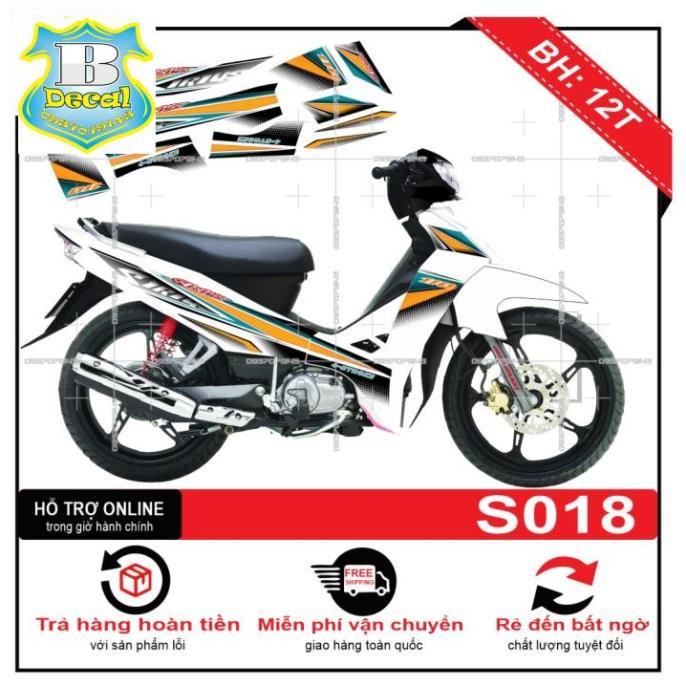 Tem rời dành cho sirius dán xe trắng S018
