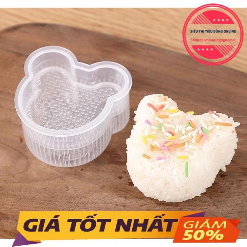 Khuôn ép cơm onigiri, tạo hình cơm nắm BENTO cho món ăn hấp dẫn ngon lành với bé yêu nhiều mẫu tam giác, sao,hoa...