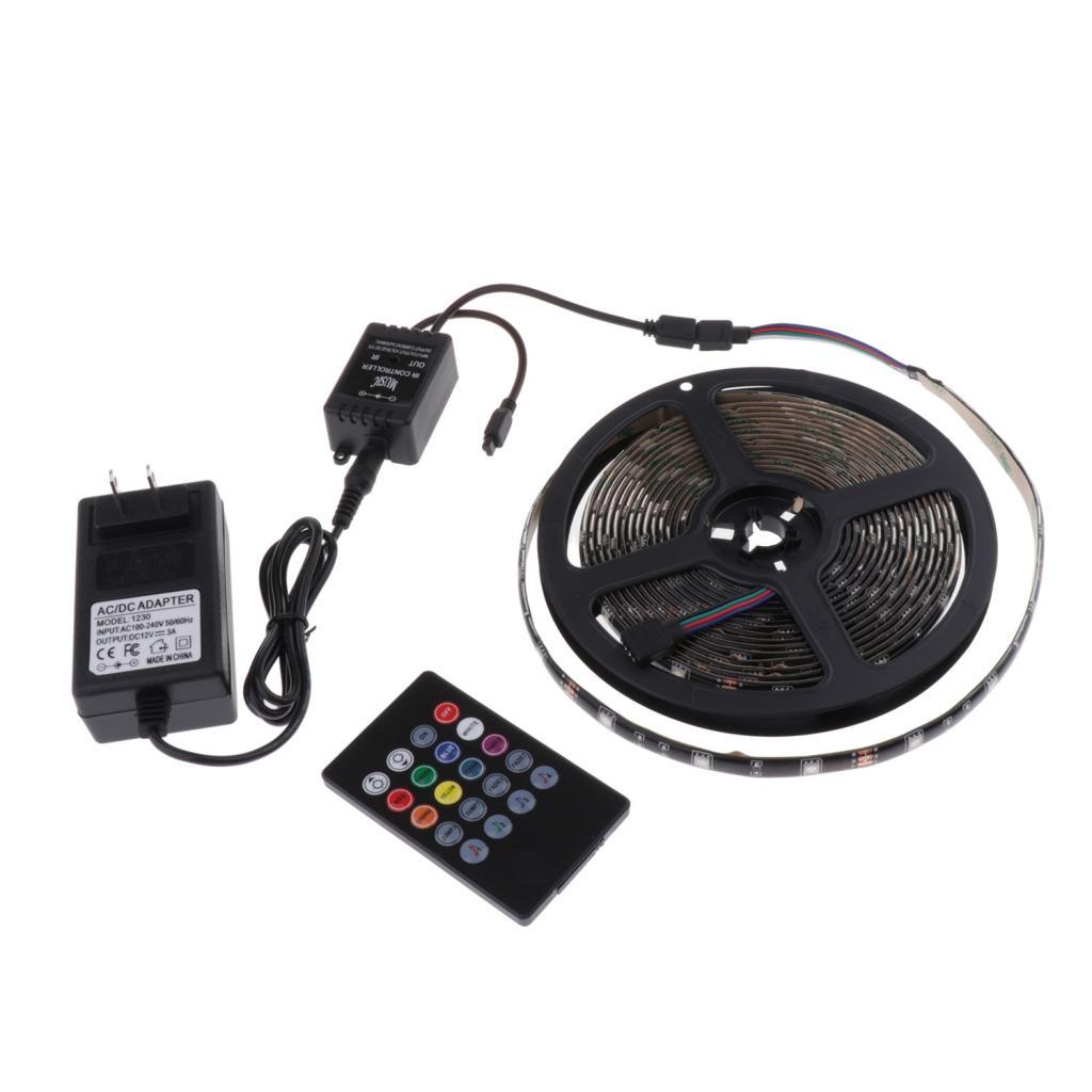 RGB LED Strip Lights with 20 Key Remote Controller for Home Outdoor Decor
