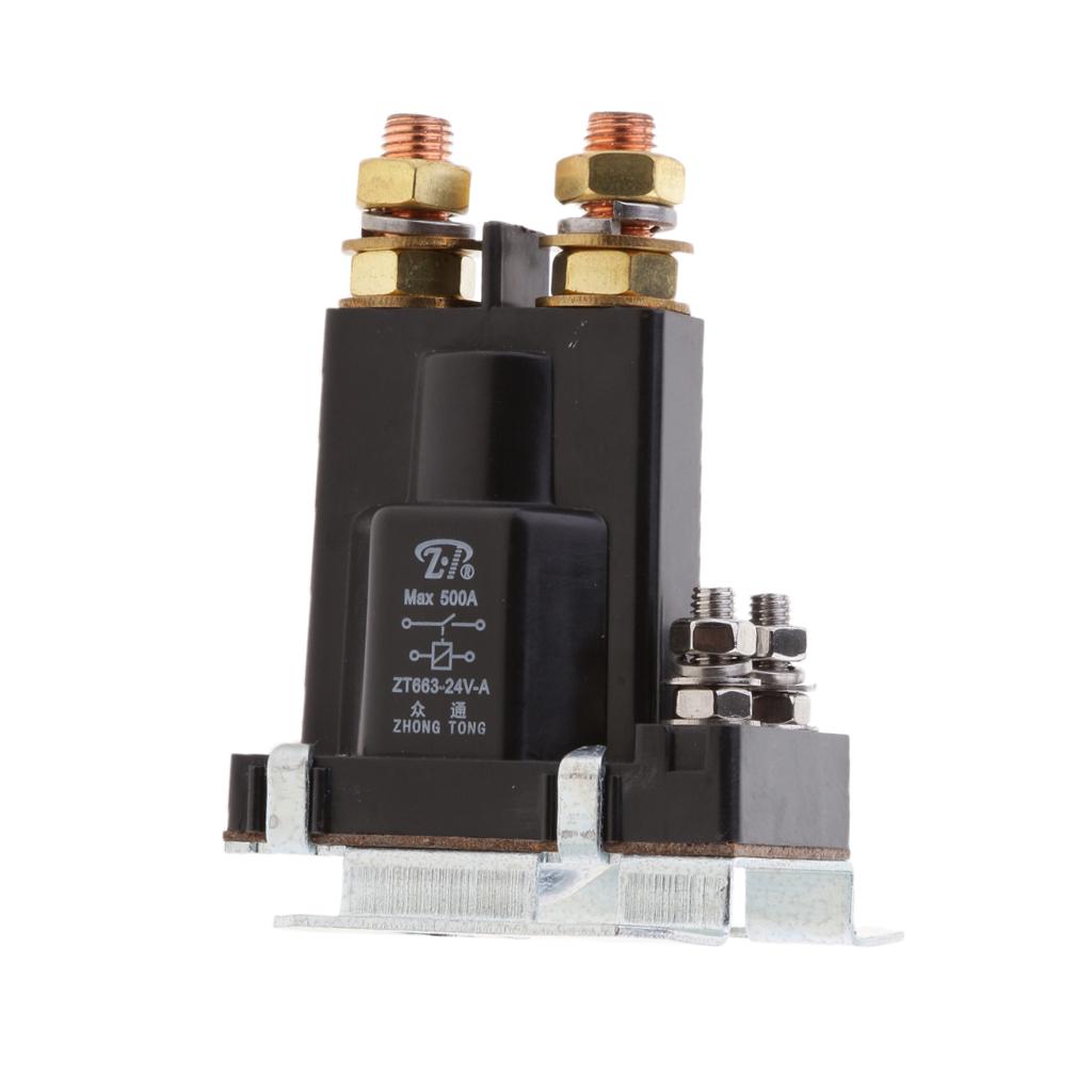 Dual Battery Isolator Relay Start On/Off 4 Pin 500A 24V For Car Power Switch