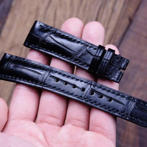 Dây đồng hồ da cá sấu 2 mặt size 22