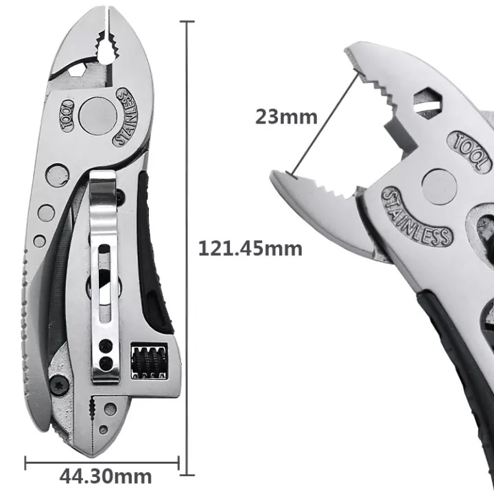 Xếp bỏ túi đa năng Kiềm chức năng kết hợp cờ lê, mỏ lết kèm tuốc nơ vít, kìm đa năng kết hợp cờ lê