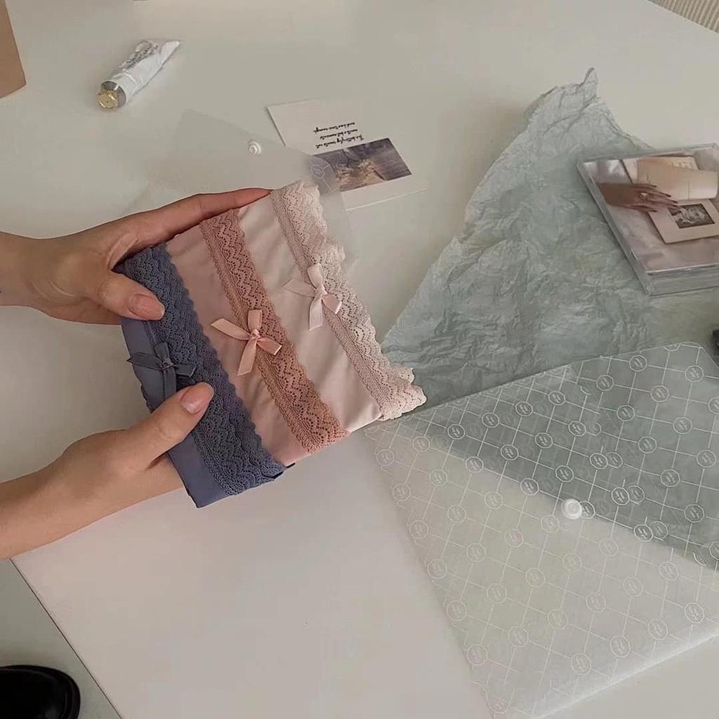 Set quần lót nữ lụa băng CAO CẤP - set 3 quần chip nữ trong túi zip cúc bấm 168