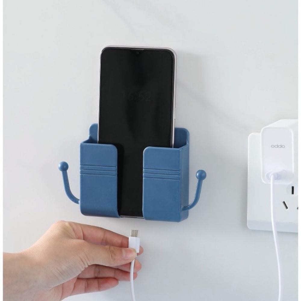 kệ dán tường để điện thoại có tai để remote , giá đỡ điện thoại có móc treo