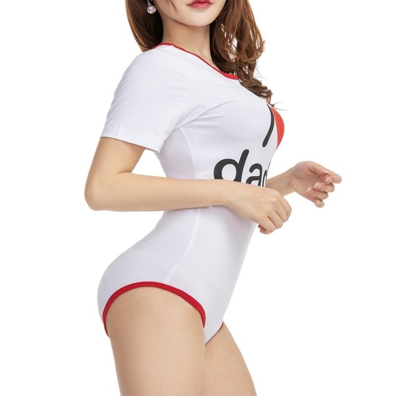 Onesie Ddlg Người Lớn Tã Người Tình Snap Đáy Quần Người Lớn Bé Onesie Bodysuit-Tôi Yêu Bố