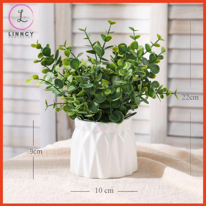 Bình hoa mini để bàn cao 20cm, bình hoa giả trang trí nhà cửa, cửa hàng, văn phòng