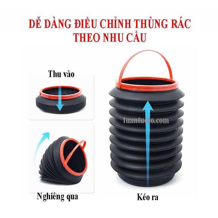 Thùng rác ô tô kiểu lò xo co giãn