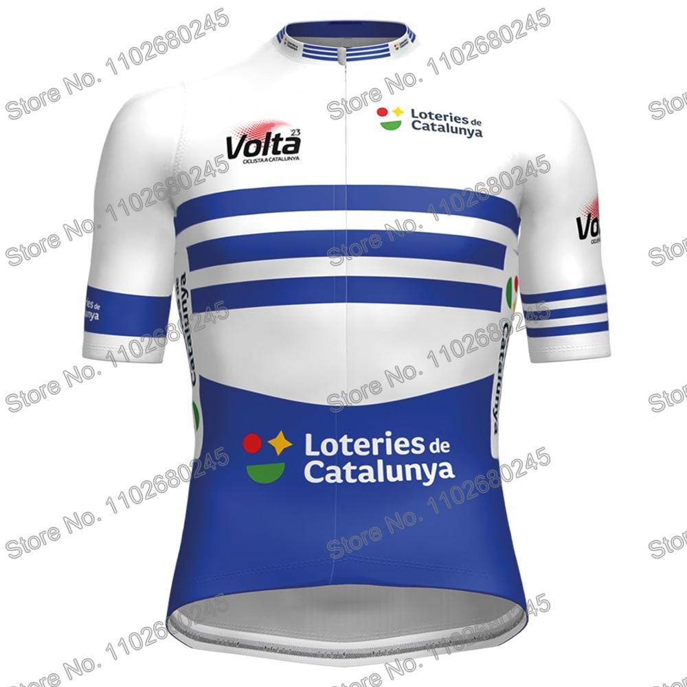2023 Volta Một chiếc áo đạp xe đạp Catalunya Mùa hè Jersey Jersey Men Road Shirt áo ngắn áo sơ mi xe đạp Color: 1 Size: L