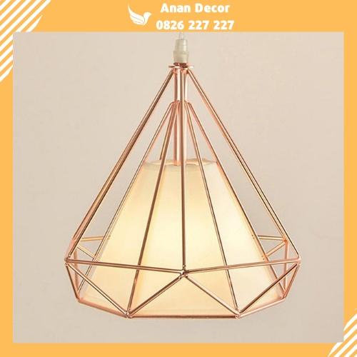 Đèn thả trang trí kim cương xi vàng hồng cao cấp chưa bao gồm bóng đèn TCF.22 xi hồng