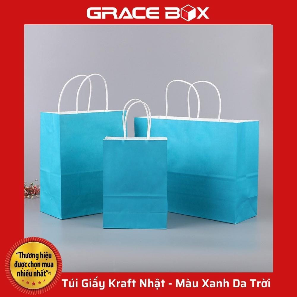 Túi Giấy Kraft Nhật Cao Cấp - Màu Xanh Da Trời