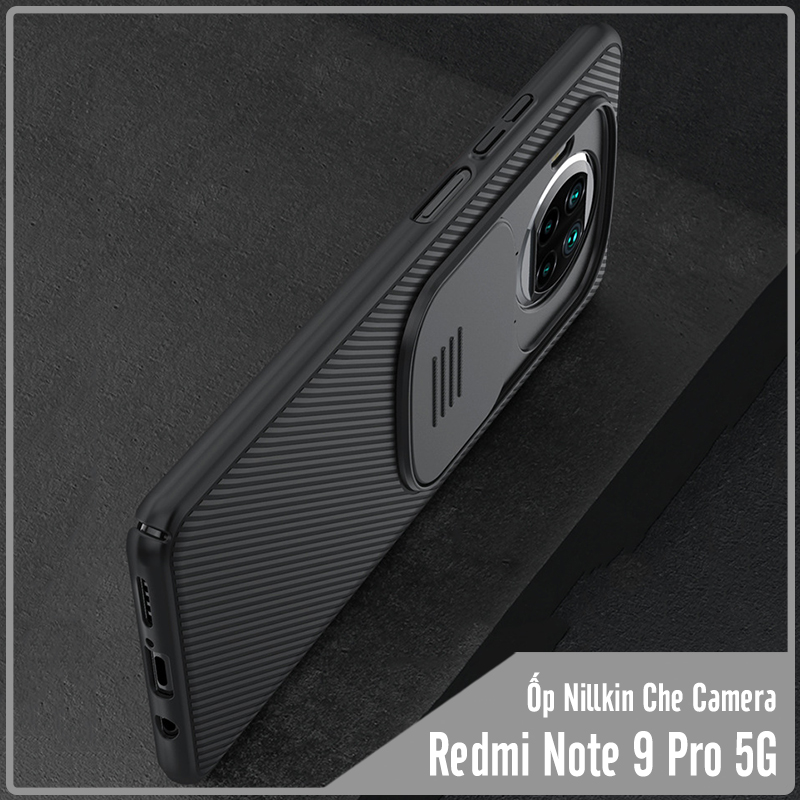 Ốp lưng cho Xiaomi Redmi Note 9 Pro 5G - Mi 10T Lite Nillkin CamShield che camera - Hàng nhập khẩu