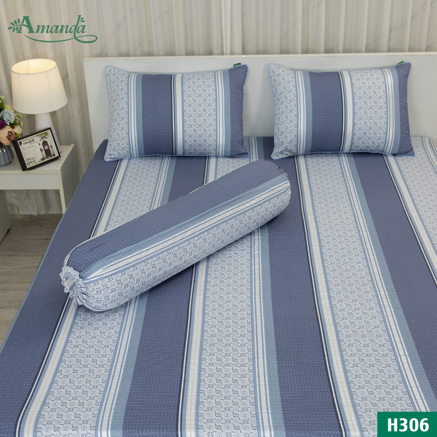 Bộ ra gối cotton satin Hàn Quốc không xù lông