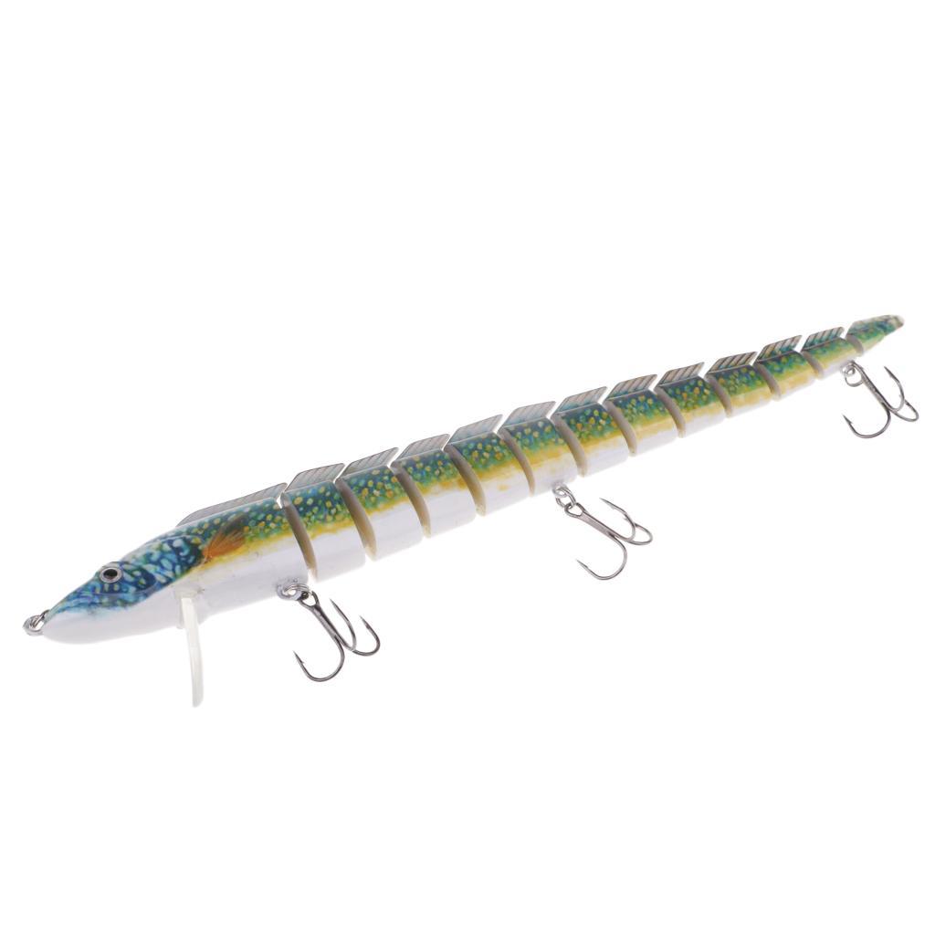 Fishing Bass Lures Multi Jointed Life-like Trout Swimbait Hard Crankbaits