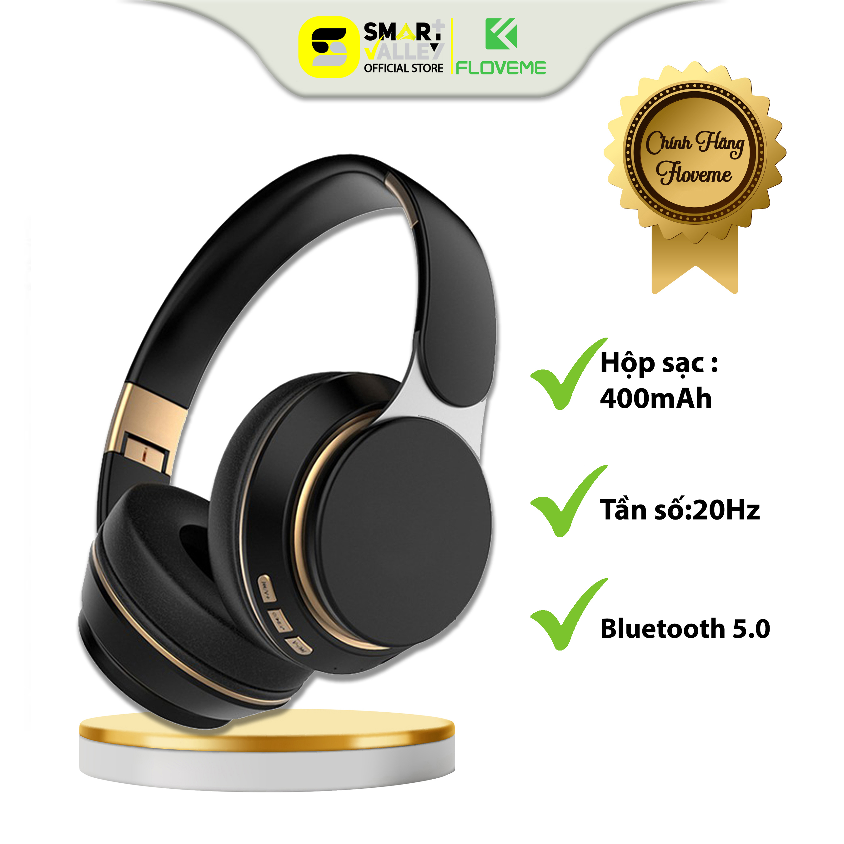 Tai nghe Floveme chụp tai Bluetooth FLOVEME B07 - Màu sắc trẻ trung nhiều lựa chọn- Công nghệ kết nối Bluetooth 5.0 - Micro chất lượng HD - Hàng chính hãng