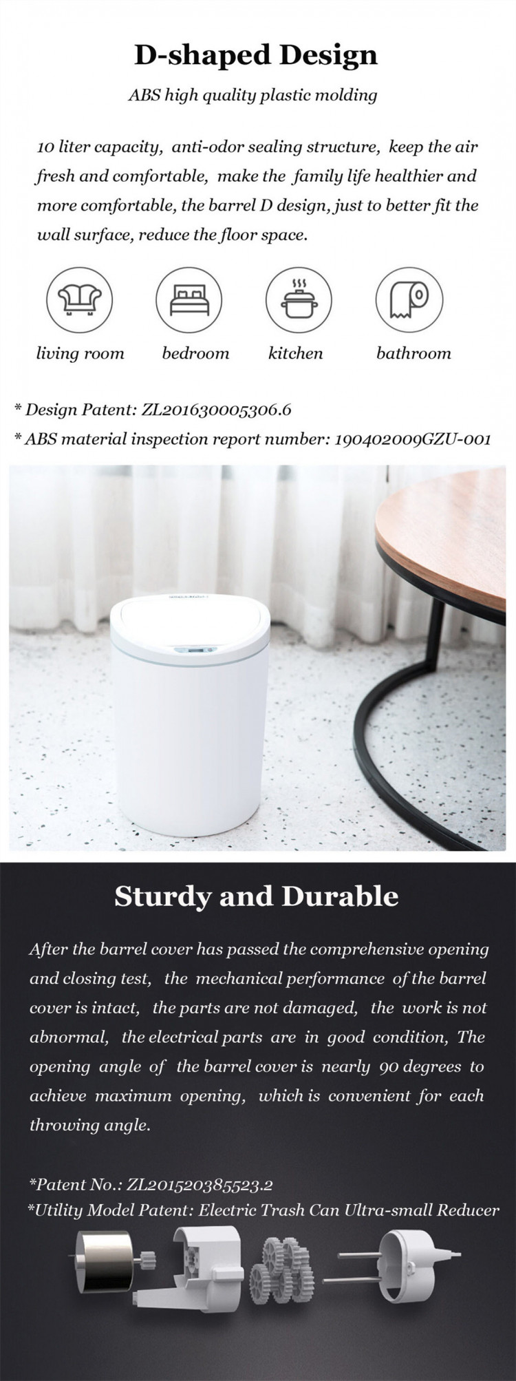 Xiaomi NINESTARS Thùng rác cảm biến thông minh có thể tự động cảm ứng Thùng rác Thùng giấy Im lặng Phòng khách cảm ứng Văn phòng Nhà trợ giúp thông minh