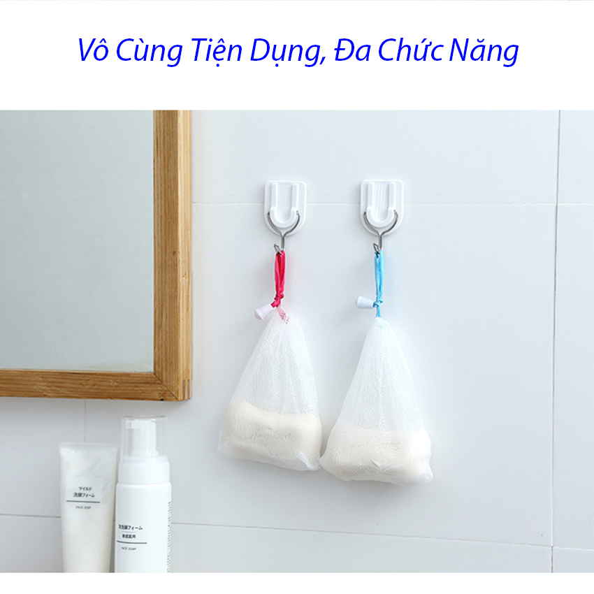 Túi Lưới Đựng Xà Bông Tạo Bọt Thần Thánh Dày 2 Lớp Có Dây Treo Siêu Đẹp, Siêu Tiện Dụng - Organicmarket