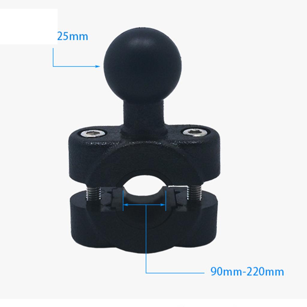Motorcycle Plastic 3.54" To 8.66" Diameter Handlebar Base With 1" Ball