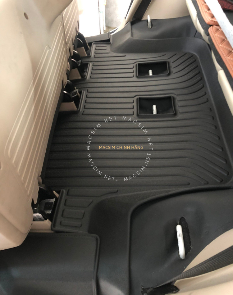 Thảm lót sàn xe ô tô Isuzu MUX 2015-2021 Nhãn hiệu Macsim chất liệu nhựa TPE cao cấp màu đen