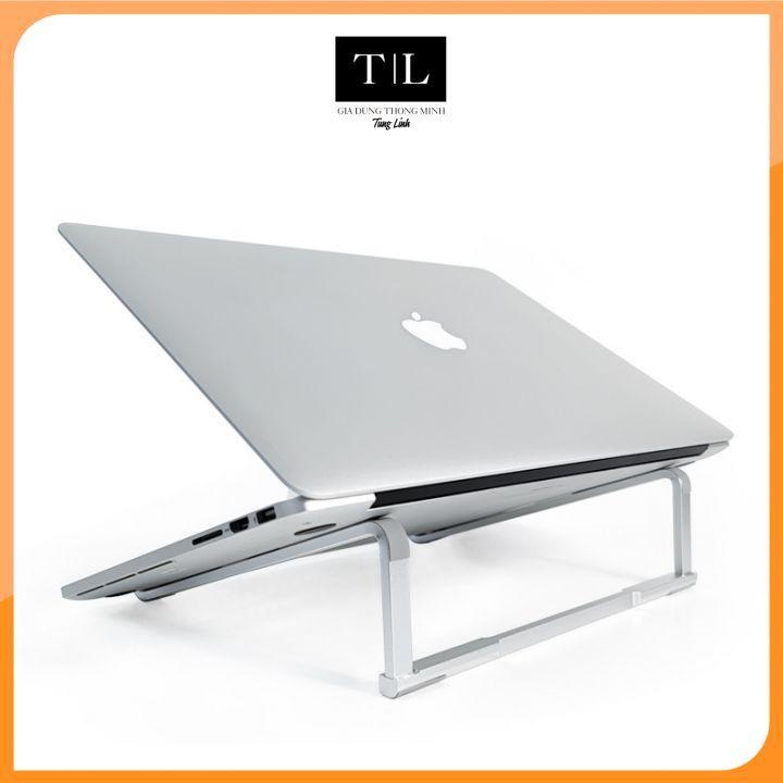 Thanh Giá Đỡ Kệ Máy Tính Laptop Đa Năng Kệ gấp gọn, đẹp silicon chống trượt hợp kim nhôm tản nhiệt