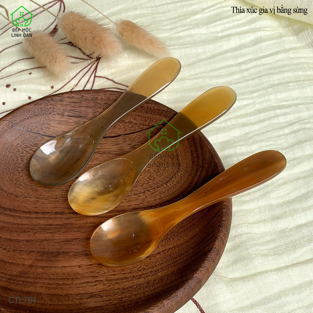 Muỗng Xúc Gia Vị Đồ Khô Bằng Sừng HAHANCO - 01 Chiếc Size 10cm [CTL784]