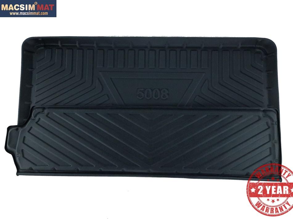 Thảm lót cốp Peugoet 5008 2013-nay nhãn hiệu Macsim chất liệu TPV cao cấp màu đen