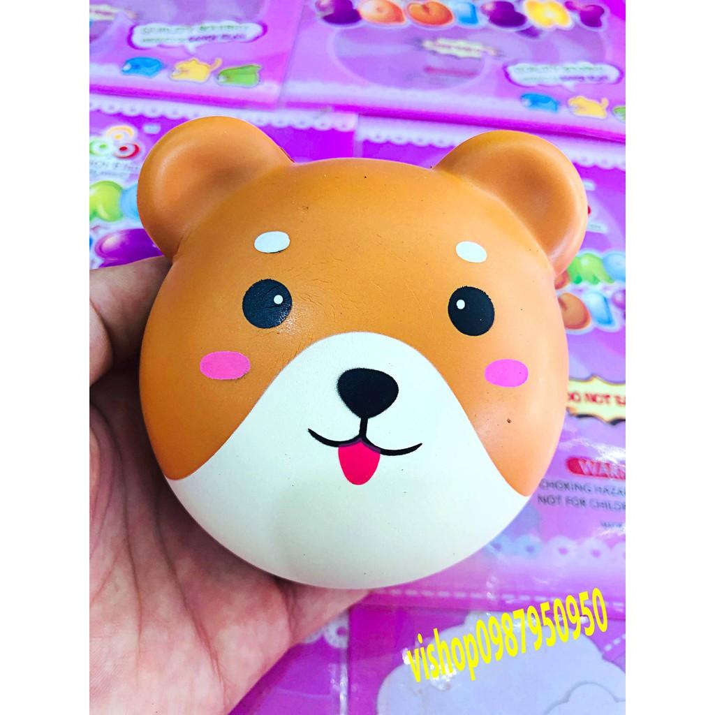 ĐỒ CHƠI SQUISHY MẶT GẤU VÀNG LÈ LƯỠI mã UED1 GZIPPER