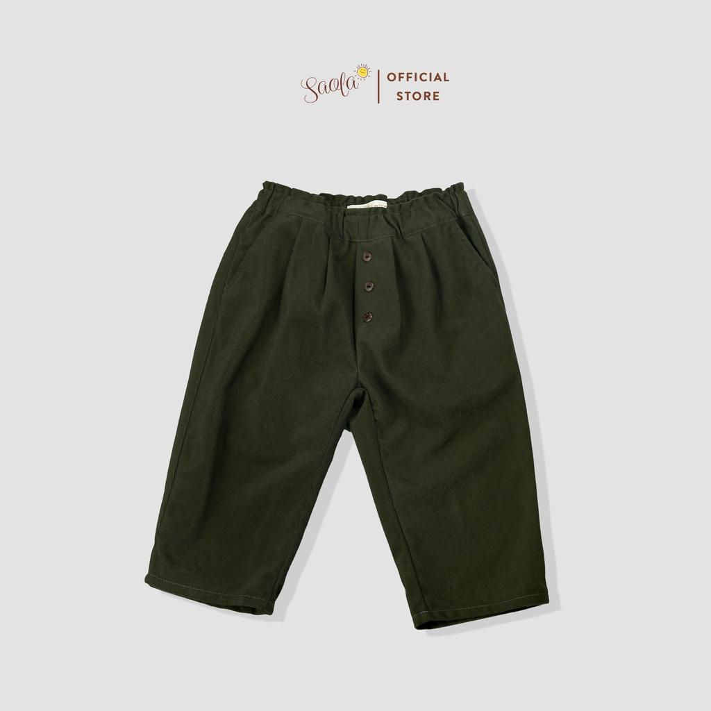 Quần Baggy Chất Liệu Nhung Tăm Cao Cấp Phong Cách Ulzzang Cho Bé Gái - ULA PANTS - PCD001 &amp; PCD002 - SAOLA KIDS CLOTHING