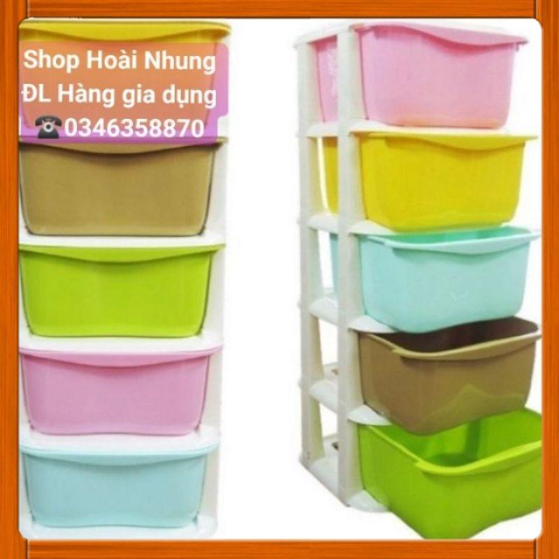 Tủ nhựa 5 ngăn sắc màu37*37*98cm