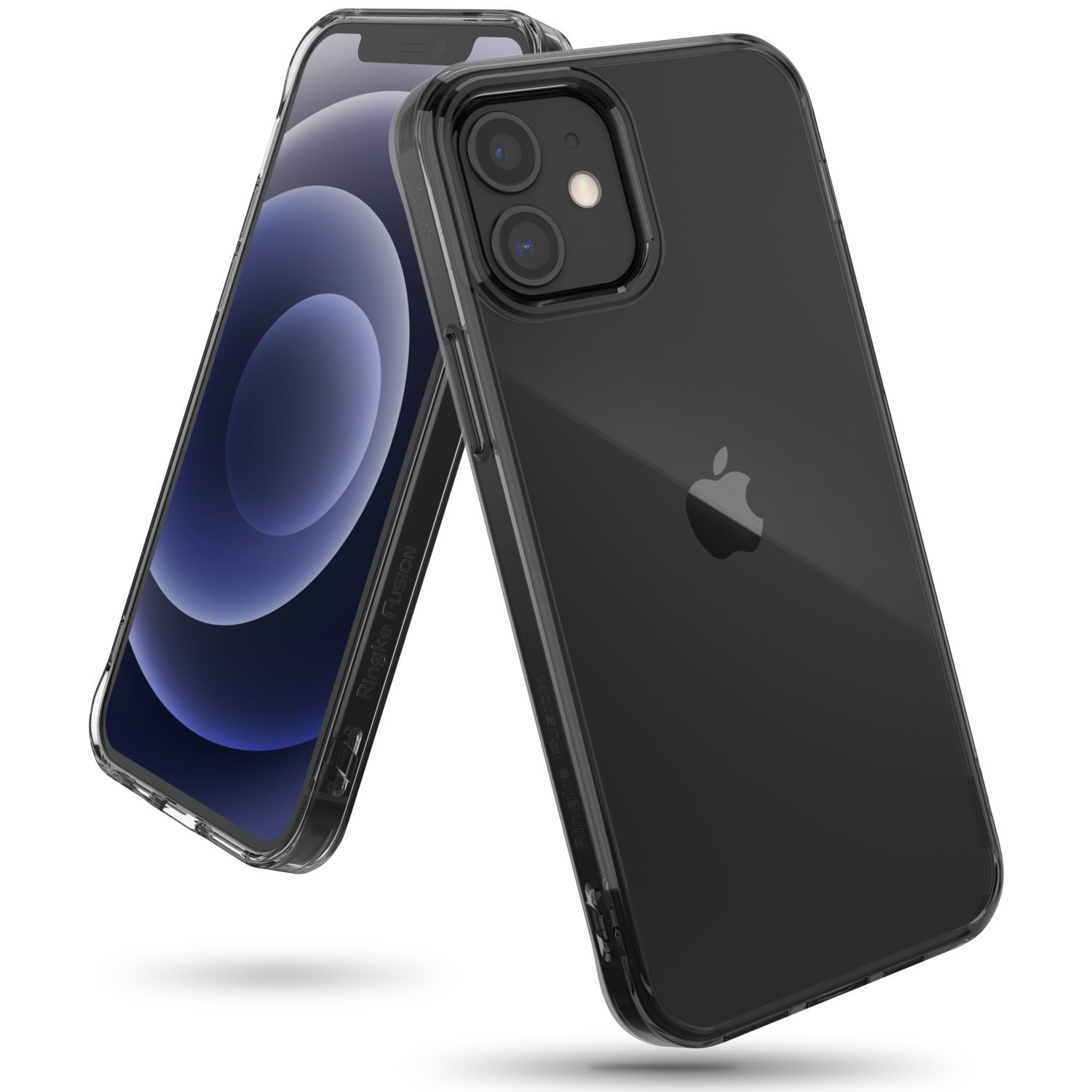 Ốp Lưng Chống Sốc Hàng Hiệu Ringke Fusion Cho Iphone 12 Series - Hàng Nhập Khẩu - Iphone 12 Mini - Viền Smoke Black
