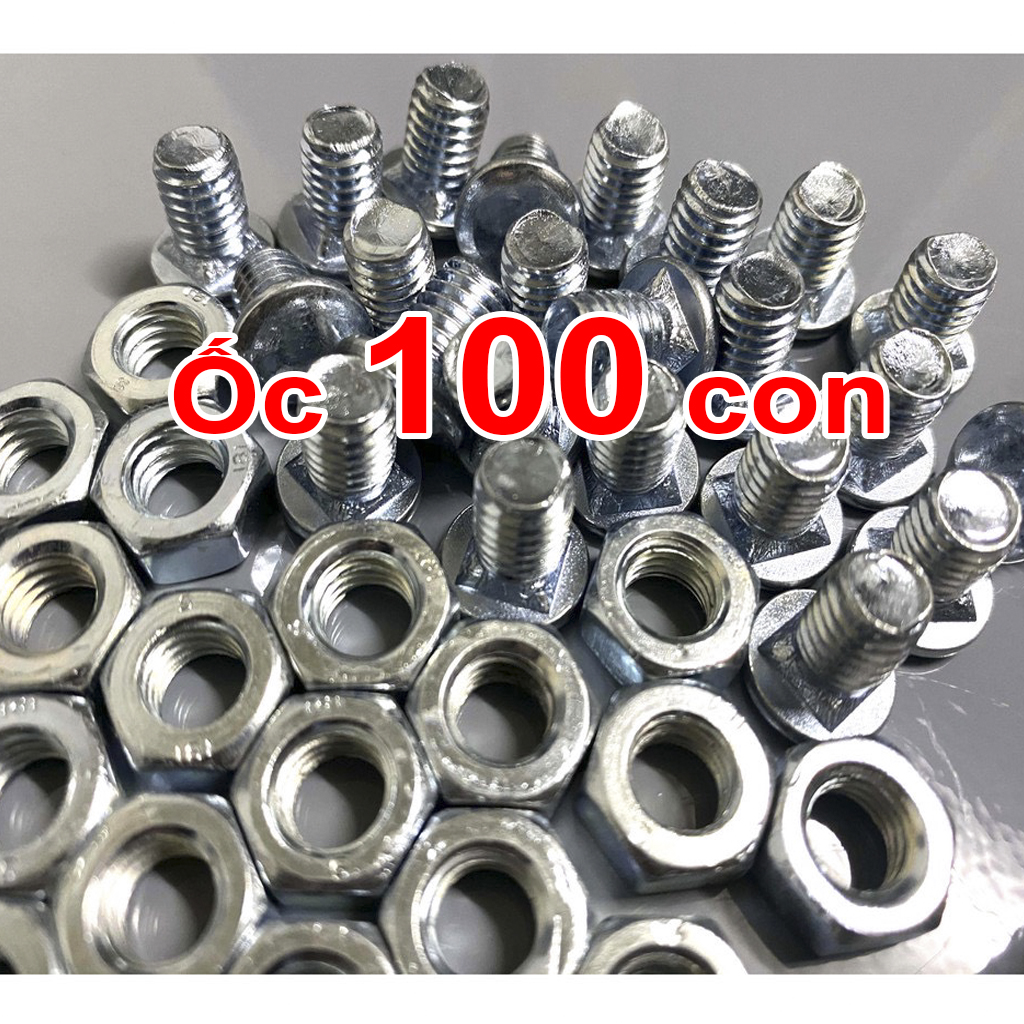 Ốc bắt kệ 100 con | kệ sắt V lỗ đa năng