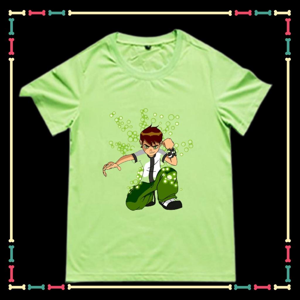 Áo Phông Benten Ben10 tay ngắn cổ tròn cho trẻ em Vải thun Thái co giãn 4 chiều